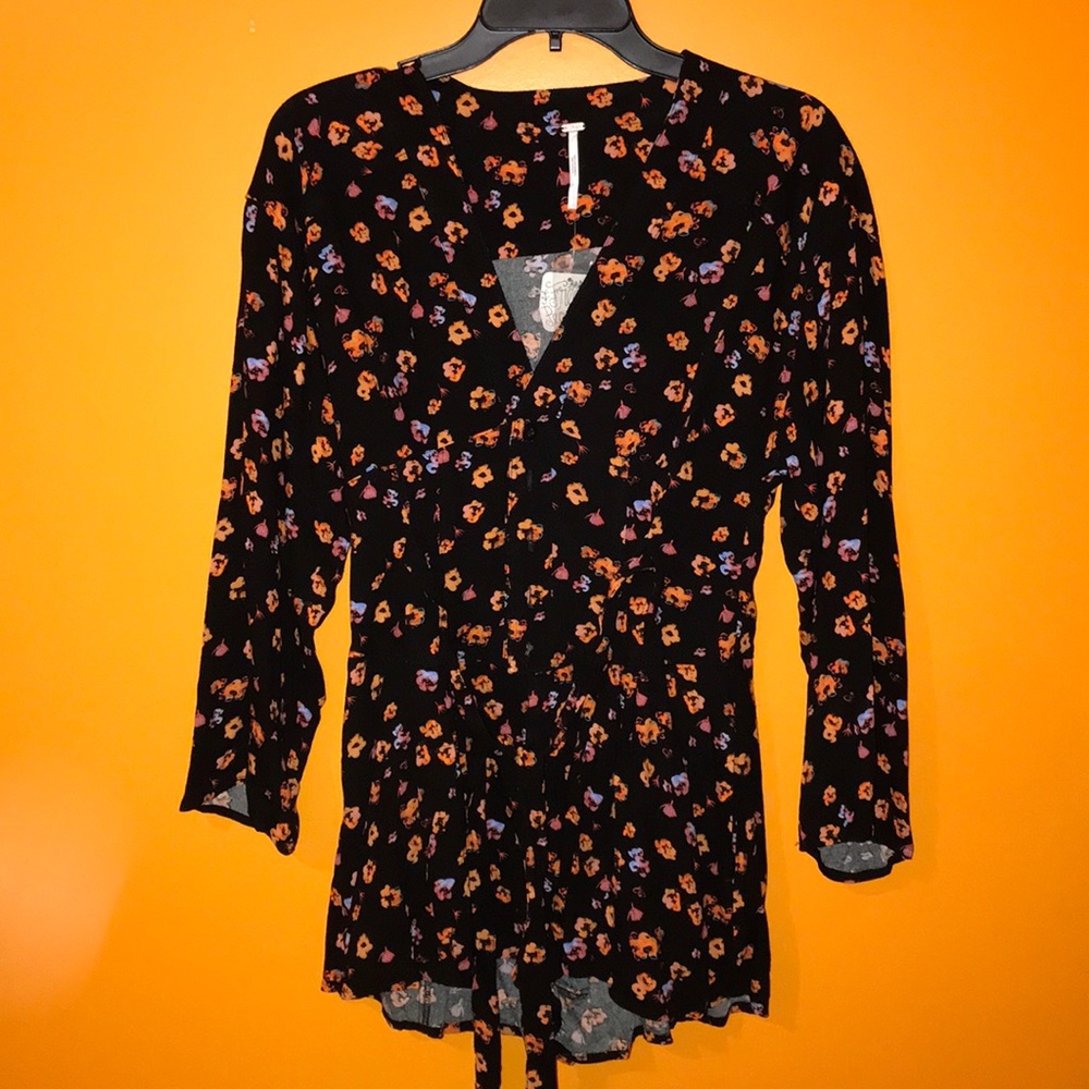 Free People L'amour Printed Romper Size 2 NWT